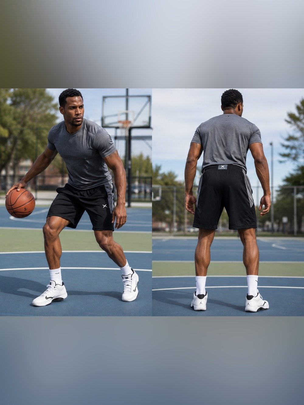 Game Time Flex Fit Vent Tek Flat Lock Athletic Shorts